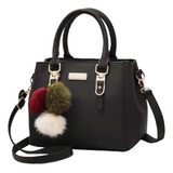 Bolsa Couro Média Feminina Promoção Lançamento+pompom!!!!