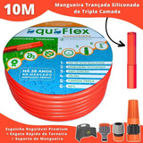 Mangueira Aquaflex Laranja 10m + Esguicho | Tramontina