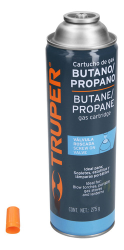 Lata De Gas Con Válvula Roscada De 275 G Truper