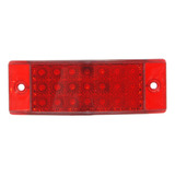 Plafon Lateral Rectangular 21leds Rojo H/l 2pzas