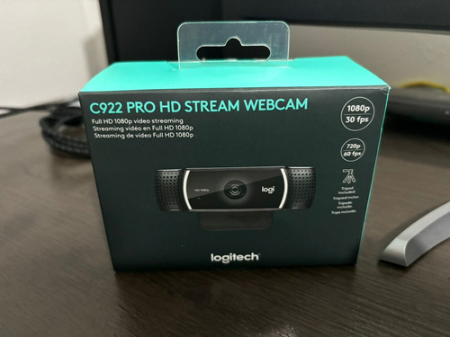 Camara Webcam Logitech C922 Stream Con Trípode Color Negro