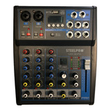 Mezcladora Mixer 4 Canales Bluetooth-mp3 Steelpro Mix-40fx