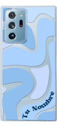 Funda Para Galaxy Para Mujer Curvas Azul Con Tu Nombre