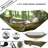 140 X 260 Cm Camping Hamaca Con Mosquitera Hamaca