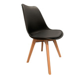 Silla Eames Tulip Acolch. Refuerzo Metal Negro X6 Cuotas