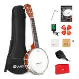 Banjolele - Kit De Banjo Portátil De 23 Pulgadas Para Pri