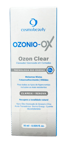 Ozon Clear Ozonio Ox Clareador Ozonizado 15ml Cosmobeauty