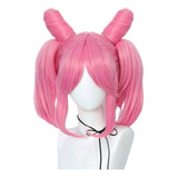 Peluca Rosa Coletas Sailor Moon Chibi Usa Cosplay