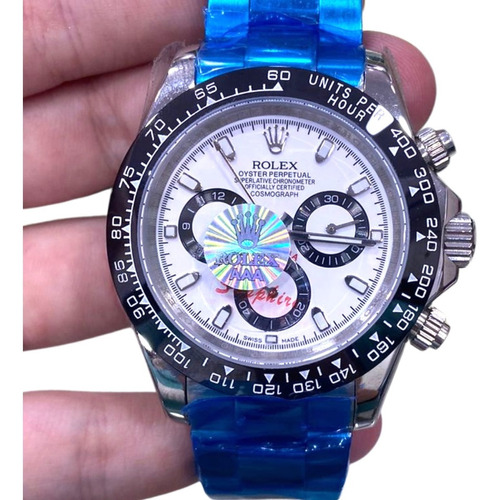 Relógio Rolex Com Caixa E Certificado Daytona Prata Branco