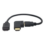 20 X Cabos Hdmi Extensor 30 Cm 90° Pequeno P/ Chromecast 