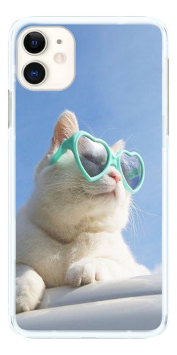 Capinha Compatível Gato Óculos - iPhone