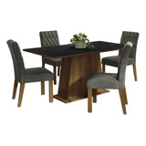 Juego Comedor Mesa Tapa De Madera 4 Sillas Ashley Madesa Mnp