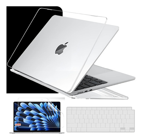 Carcasa Case Macbook Air 15 M3 M2 + Combo Teclado Pantalla