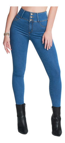 Jeans Seven Pantalón Dama Colombiano Levanta Pompa 0117stone