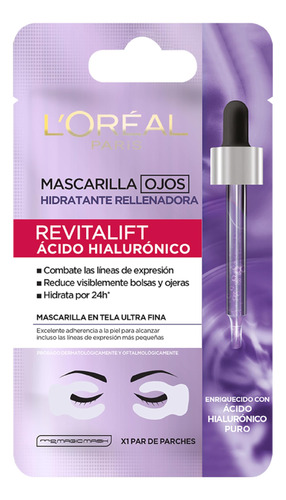 L'oréal Paris Mascarilla De Ojos Revitalift Ácido Hialurónic