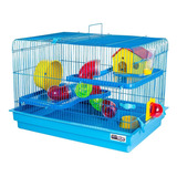 Gaiola Para Hamster Roedor Rato Space Azul