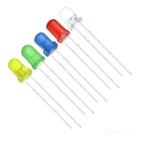 Pack X10 Led 5mm Difuso Todos Los Colores Ubot