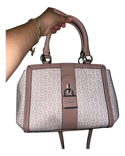 Guess Bolsa Crossbody Original Rosa Cadena Bolso Dama Mujer