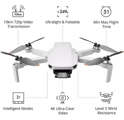 Drone Dji Mavic Mini 2 Fly More Combo Cámara 4k 3 Baterías