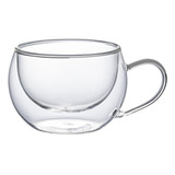 Set 6 Tazas Vidrio Doble Pared Café Té 270 Ml Aramoro