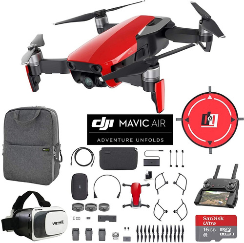 Drone Dji Mavic Air Fly More Combo Con Cámara 4k Flame Red