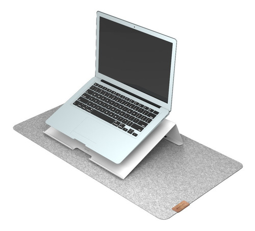 Soporte Notebook + Pad Notebook Gris - Mestizo Coleccion