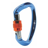 Mosquetão Usclimb Aluminio D Trava Rosca 25kn Azul