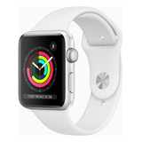 Apple Watch  Series 3 (gps) - Caixa De Alumínio Prateado De 42 Mm - Pulseira Esportiva Branco