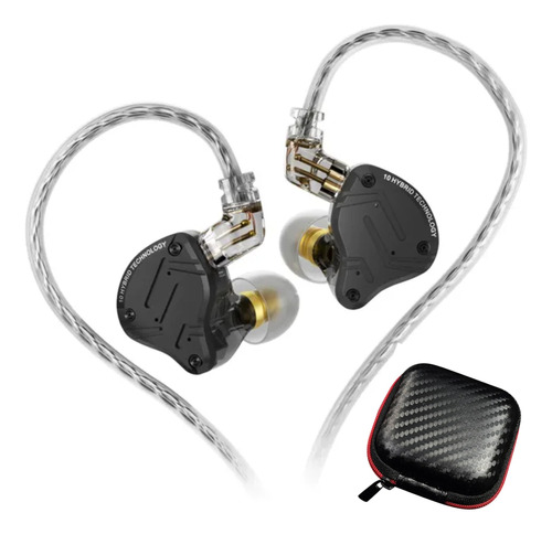 Fone De Ouvido Kz Zs10 Pro X 10 Driver Retorno Palco Sem Mic