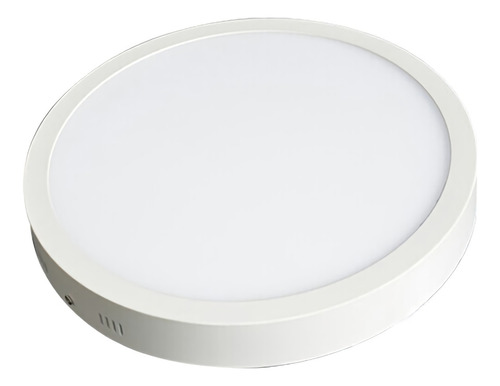 Lampara Plafón Panel Led 24w Redondo Sobreponer Luz Blanca