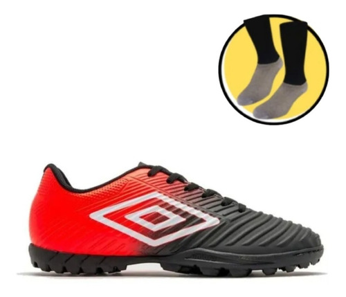 Botines Umbro Adulto Fifty Rj/ng 1015817 + Medias De Regalo!