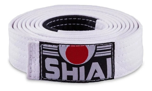 Cinto Faixa Jiujitsu Blanco Marca Shiai 6 Costuras