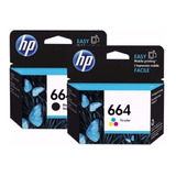 Cartuchos Tinta Hp 664 Advantage Negra Y Tricolor Original