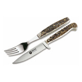 Boker Boker Arbolito Conjunto De Cuchillo Y Tenedor, Talla Ú