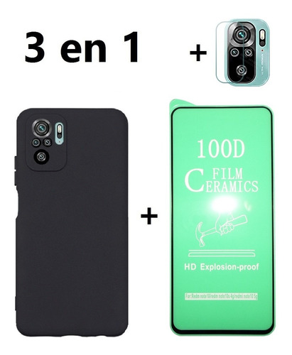 Estuche Redmi Note 10/s/pro +vidrio Cerámico+vidrio Cámara 