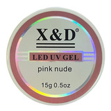 Gel Xed Led Uv Alongamento De Unhas X&d 15g Cor Pink Nude