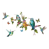 Pegatinas De Pared Color Mariposa Árbol Rama Pájaro 4513