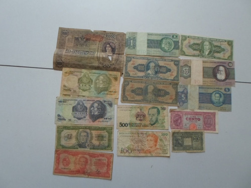 Lote De 25 Billetes De Uruguay-italia-brasil-austria