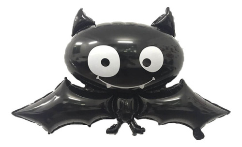3 Balões Morcego Halloween Metalizado - 65cm X 91cm