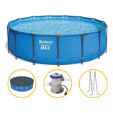 Piscina Estrutural 16015 L Capa Escada Filtro 110v Bestway