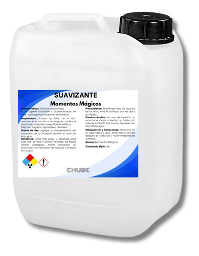 Suavizante De Telas Varios Aromas Lavandería 20 Litros