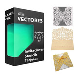 Vectores Premium Invitaciones Tarjetas Stencil Cnc Láser Co2