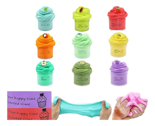 12 Peças De Brinquedos Infantis Pine Mud Fluffy Floam Slime