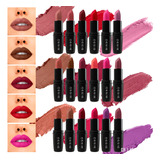 Labial Bissu Humectante Set 6 Piezas Tonos Combinados