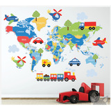 Vinilos Decorativos Infantiles Mapamundi Mapas Mpc