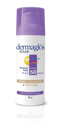 Protector Solar Dermaglos Fps50 Cuidado Facial Tono Claro