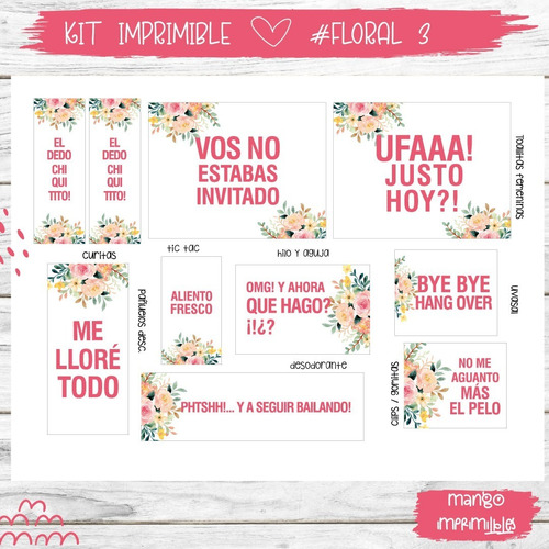 Kit Imprimible Emergencia Sos Baño Casamiento 15 Años Fiesta