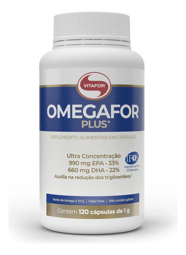 Omegafor Plus Ômega 3 Epa Dha - 120 Capsulas - Vitafor