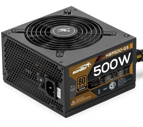 Fuente Gamer Pc Sentey 500w 80 Plus Bronze Certificada 120mm