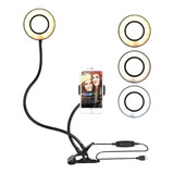 Suporte Celular Luminária Led Para Youtubers Ring Light Usb